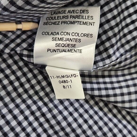 Ben Sherman Shirt Men's Large 16 32-33 Grey Check Long Sleeve Button Up EUC LN - Picture 8 of 15